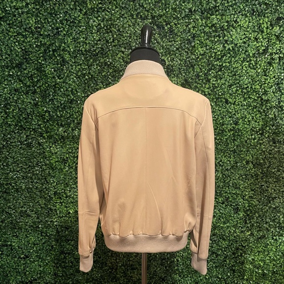 Vince leather bomber jacket - tan - Picture 3 of 14